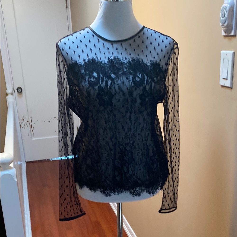 Elegant Black Lace Top